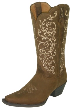 Twisted X WWT0022 for $149.99 Ladies Western Western Boot with Distressed Saddle Leather Foot and a Narrow Square Toe
